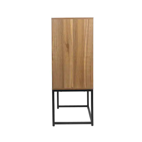 Natural Rattan, Allen 2 Door High Cabinet for Bedroom and Living Room