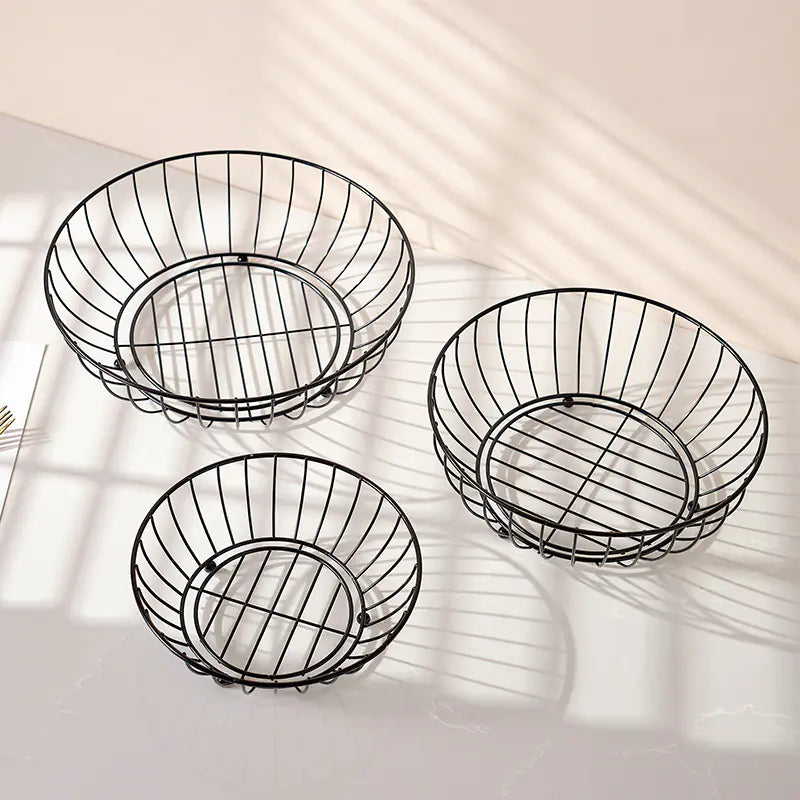 Nordic Iron Fruit Bowl - Creative Candy Storage Basket