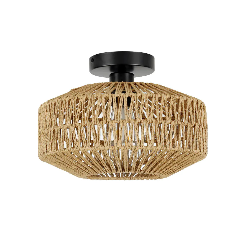 Amazon Rattan Ceiling Light, Vintage Style (Single)