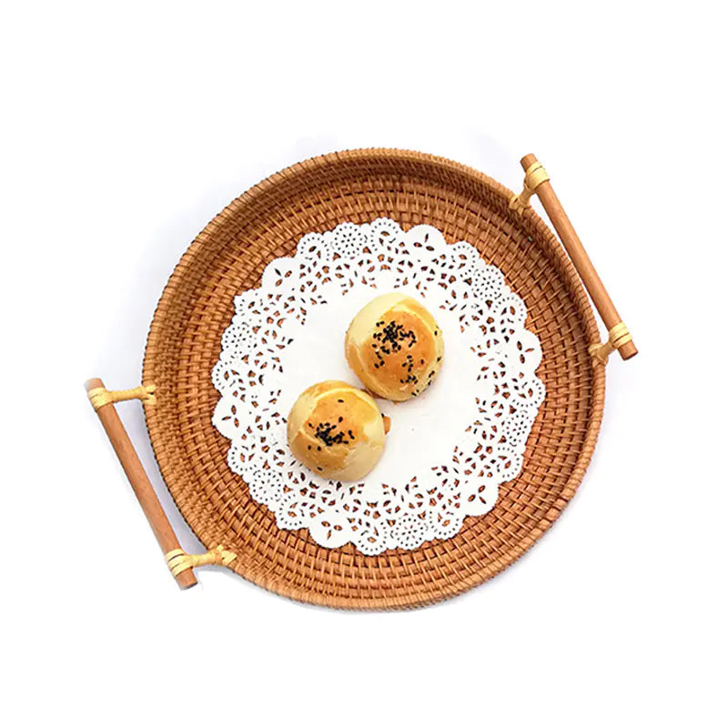 Upgraded Rattan Woven Storage for Snacks and Fruits