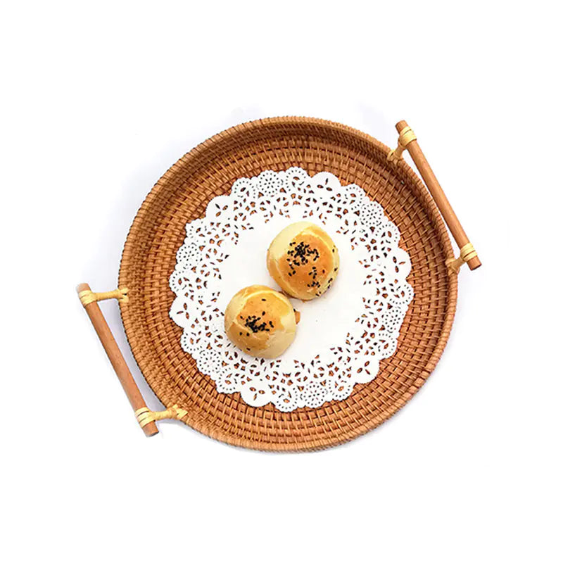 Upgraded Rattan Woven Storage for Snacks and Fruits