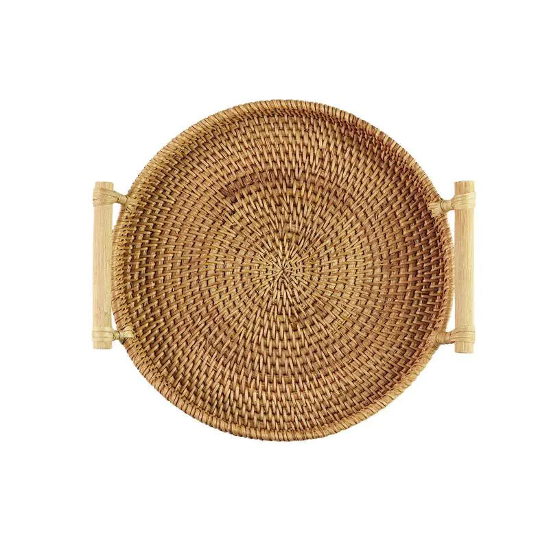 Upgraded Rattan Woven Storage for Snacks and Fruits