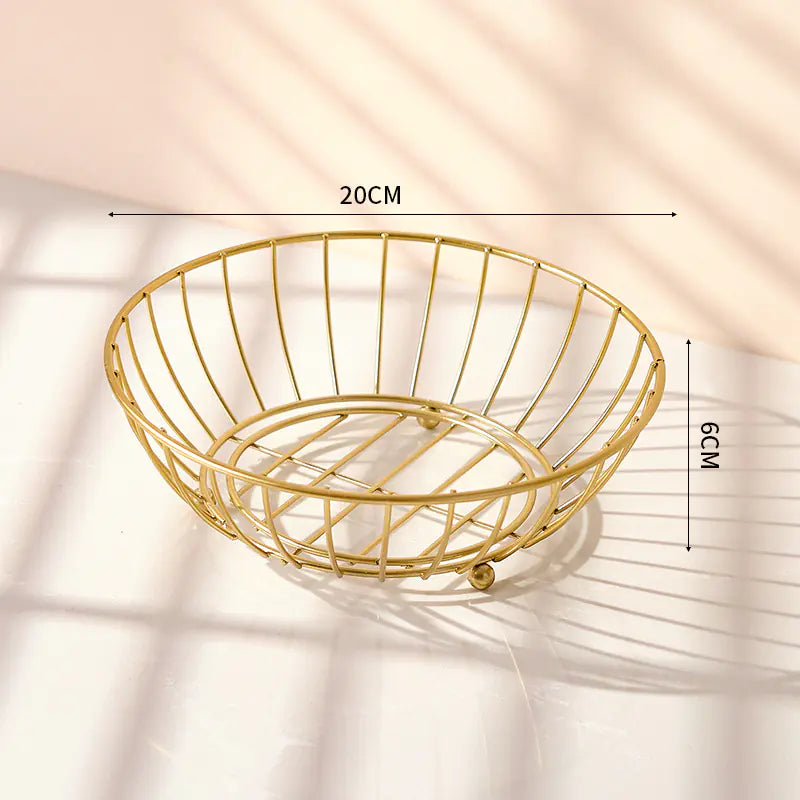 Nordic Iron Fruit Bowl - Creative Candy Storage Basket