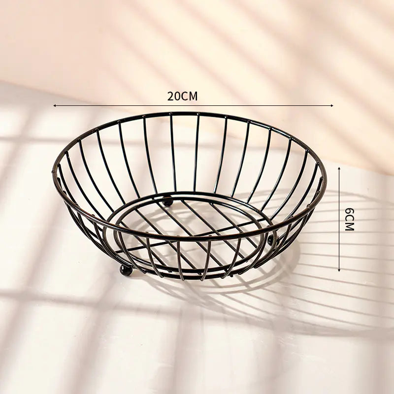 Nordic Iron Fruit Bowl - Creative Candy Storage Basket