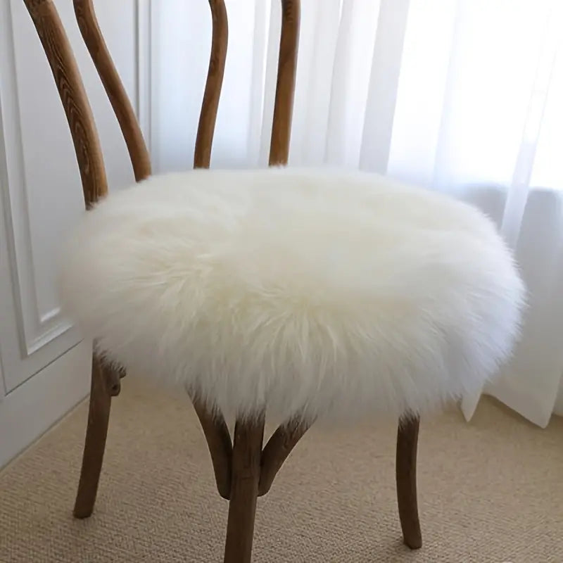 1pc Soft Shaggy Faux Fur Area Rug for Living Room