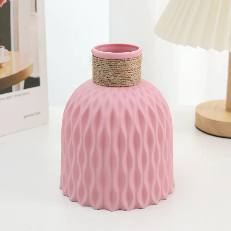 Nordic Style Durable Plastic Flower Vase for Home Decor