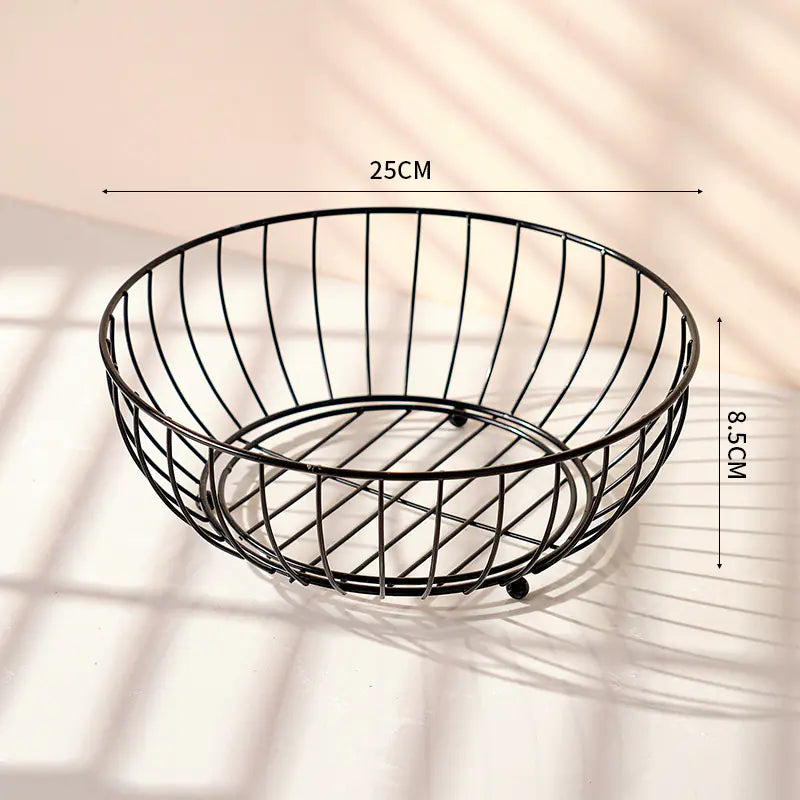 Nordic Iron Fruit Bowl - Creative Candy Storage Basket