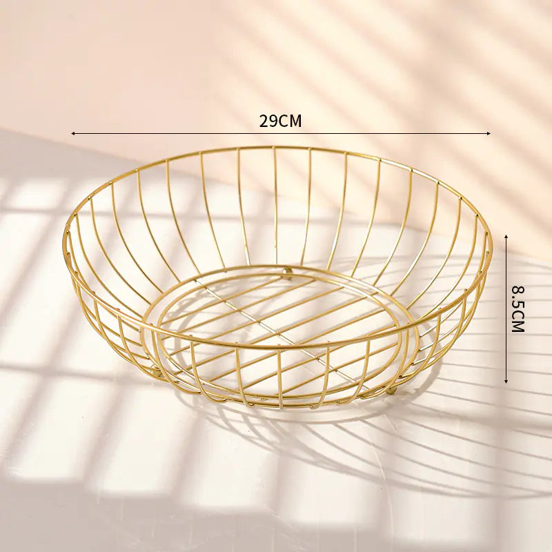 Nordic Iron Fruit Bowl - Creative Candy Storage Basket
