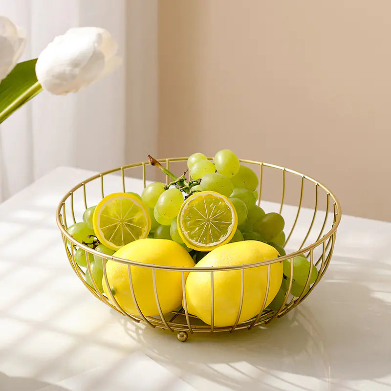 Nordic Iron Fruit Bowl - Creative Candy Storage Basket