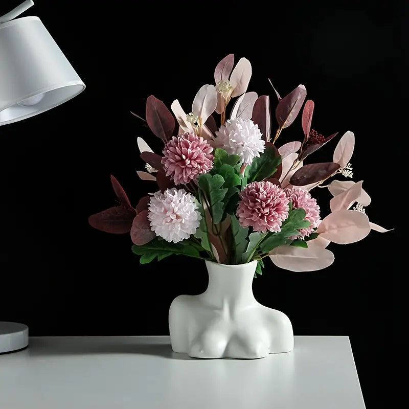 Creative Ceramic Human Flower Bottle Ornament (1pc)