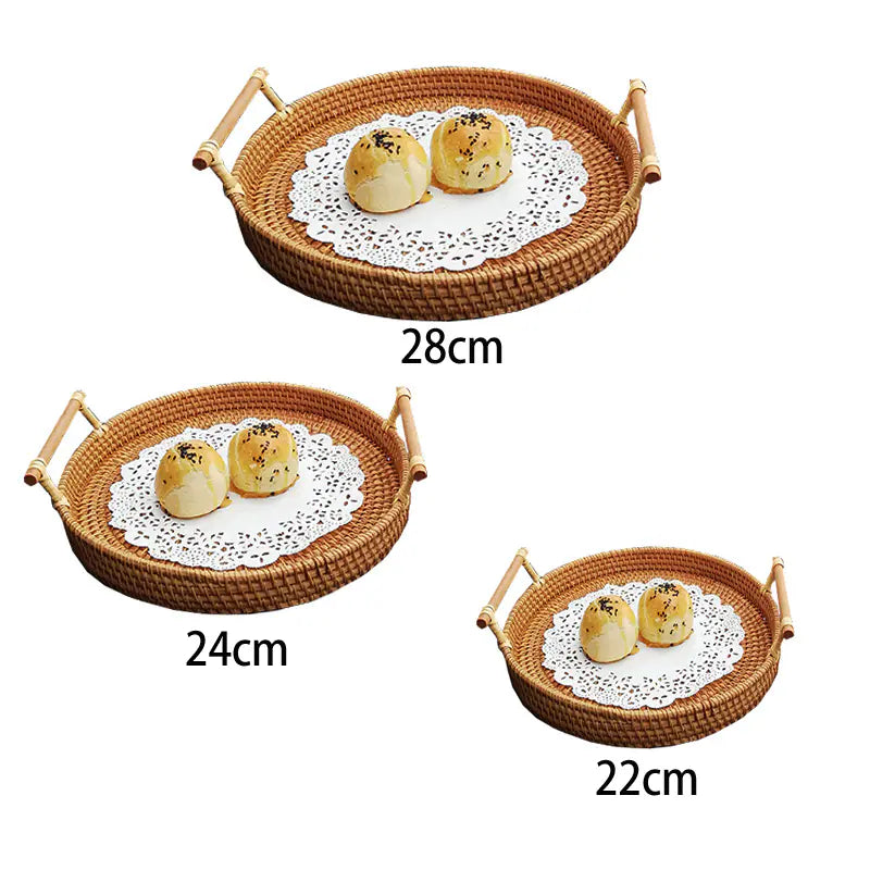 Upgraded Rattan Woven Storage for Snacks and Fruits