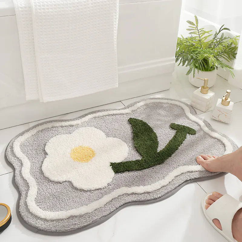 Modern Minimalist Waterproof Bath Mat for Home Use