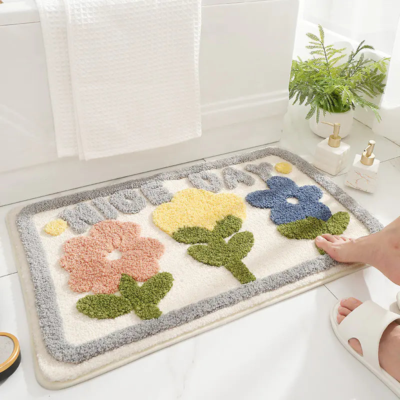 Modern Minimalist Waterproof Bath Mat for Home Use