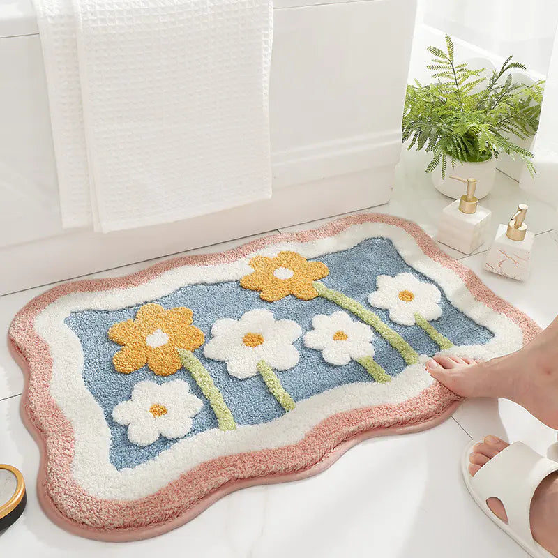 Modern Minimalist Waterproof Bath Mat for Home Use