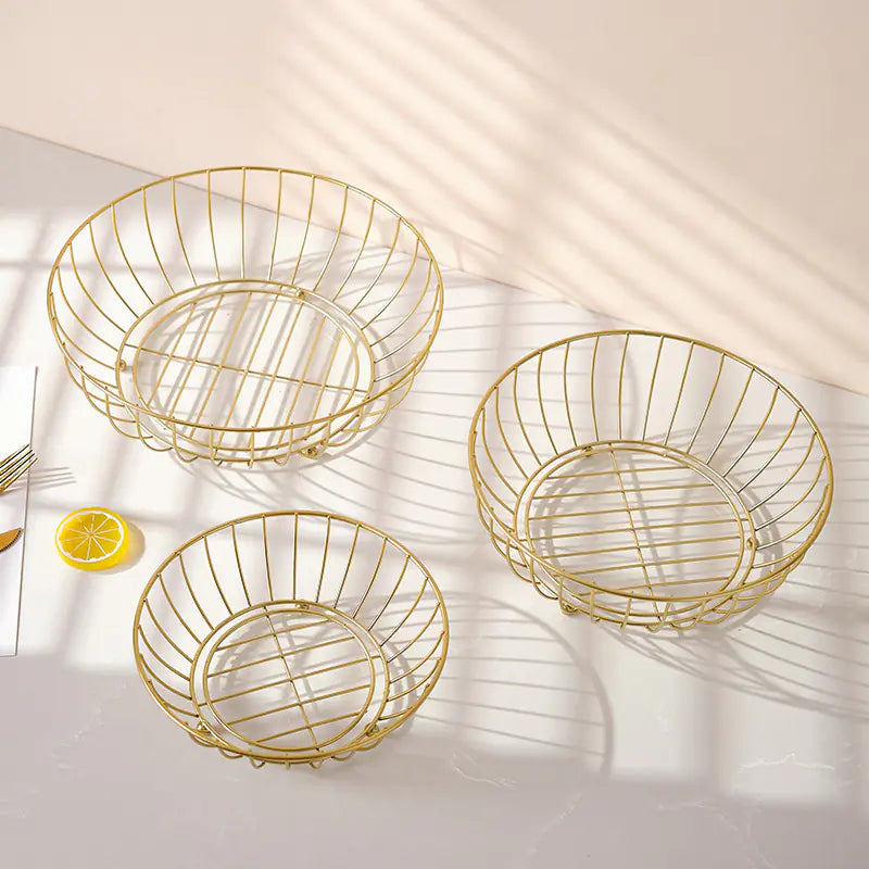 Nordic Iron Fruit Bowl - Creative Candy Storage Basket
