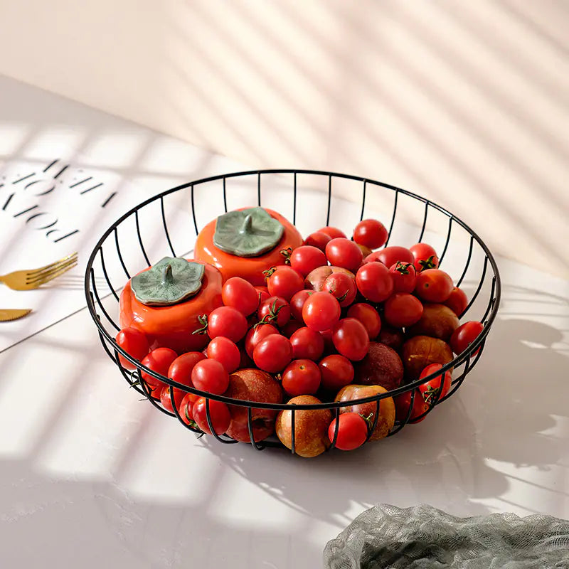 Nordic Iron Fruit Bowl - Creative Candy Storage Basket