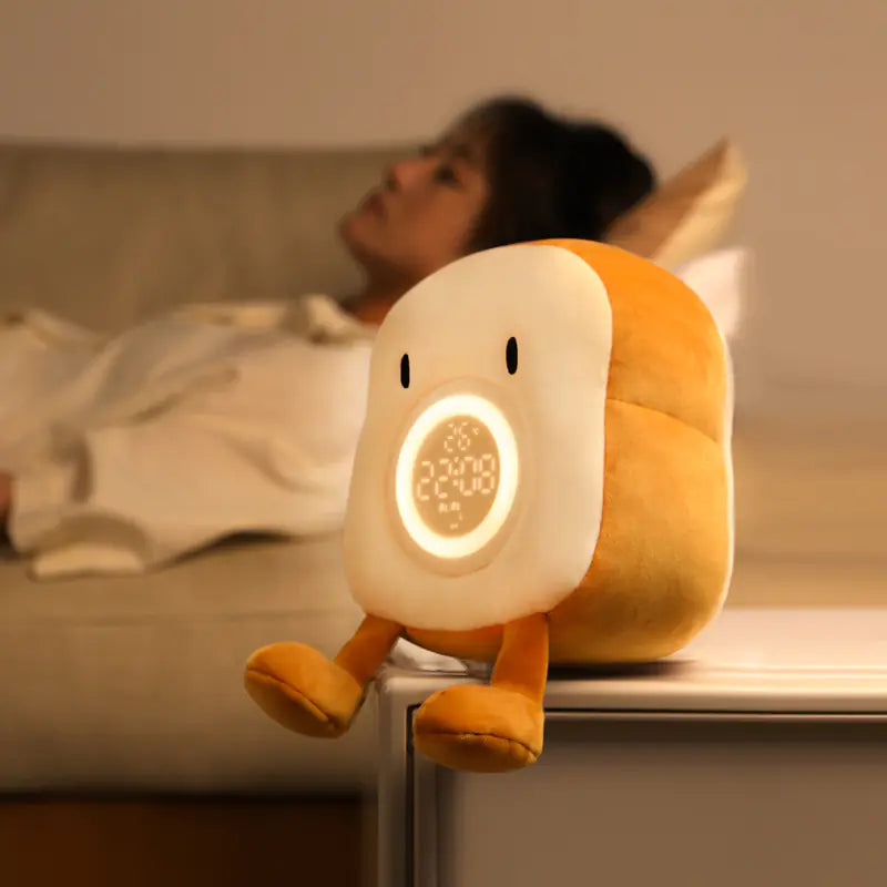 Plush Charging Alarm Clock and Night Light for Kids